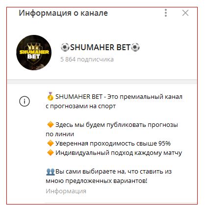 Shumaher Bet телеграмм