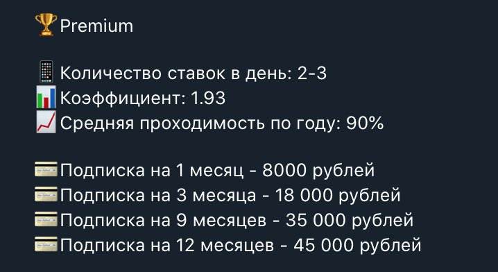 Подписка Premium