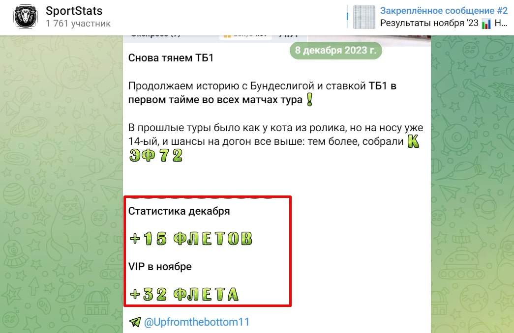 SportStats телеграм пост